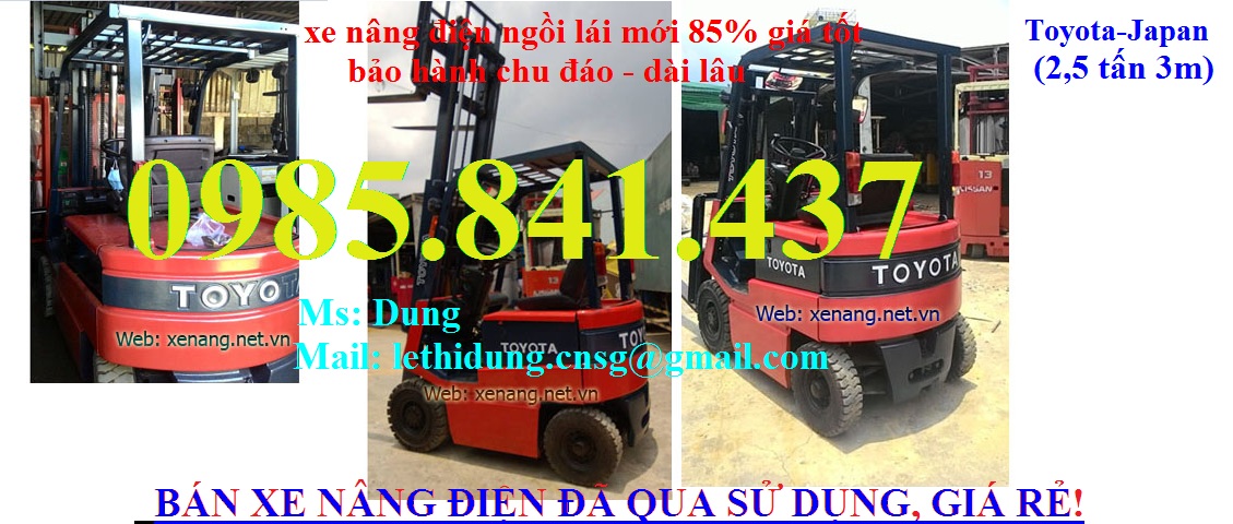 Xe nâng điện đã qua sử dụng TOYOTA 1.2 tấn cao 3m